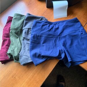 Amazon Women's Athletic Shorts - Blue, Gray, Green, Red